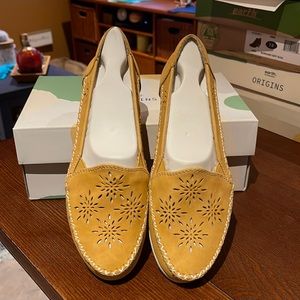 Earth Origins Perforated Leather Slip Ons